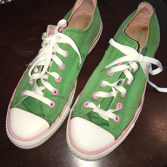pink and green chucks